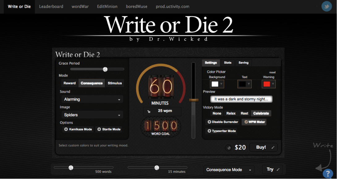 ライター必須アプリ？強制的にモチベーションをアップする「Write or Die」