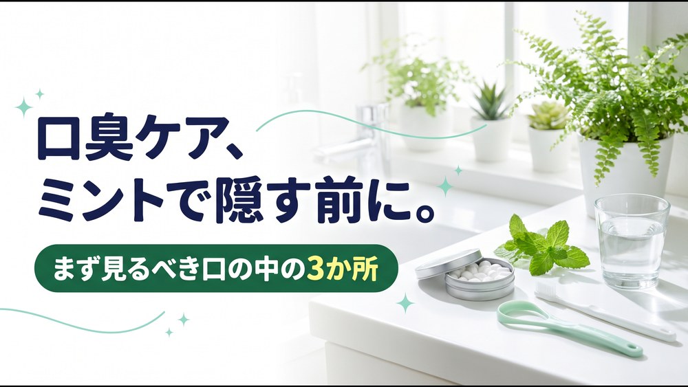 口臭ケア、ミントで隠す前に。まず見るべき口の中の3か所